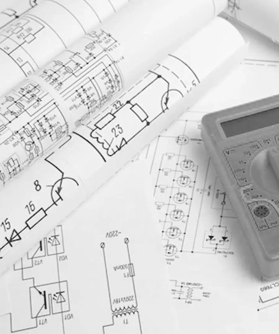 Electrical drawings and a multimeter